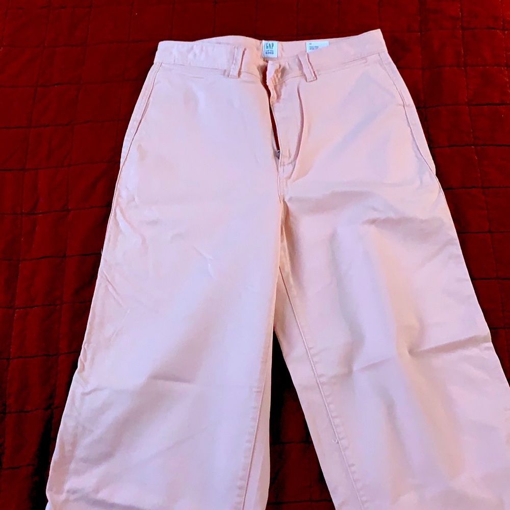 High rise wide leg crop jeans